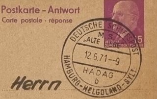 Schiffspoststempel Bund auf DDR