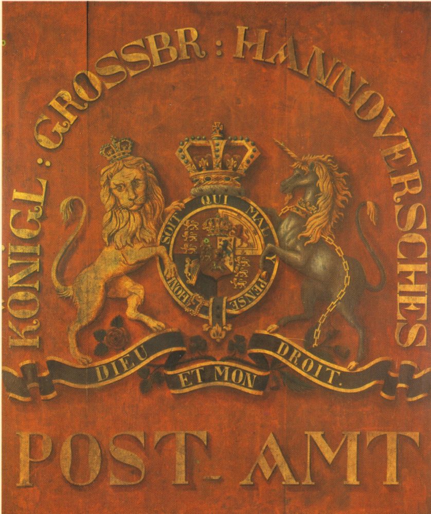 Posthausschild Hannover 1825 2